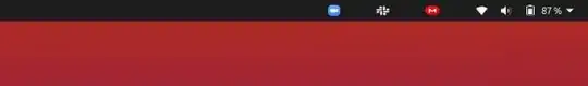Top bar Ubuntu 20.04 smooshed
