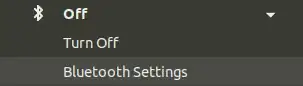 Bluetooth in the top bar