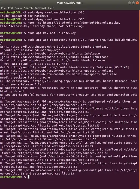 my error screen