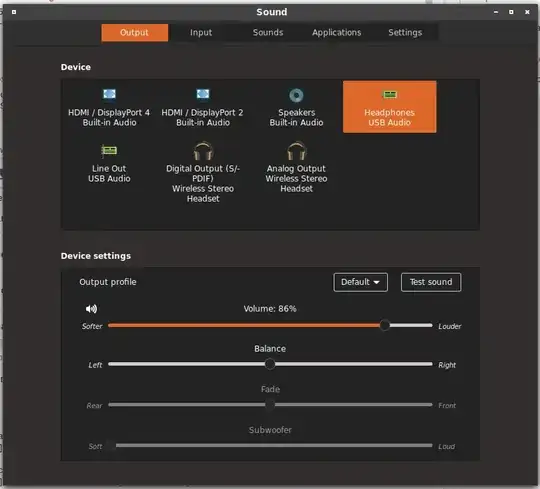 sound settings