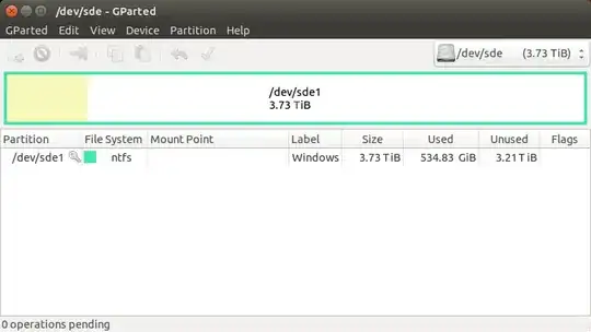 gparted screen