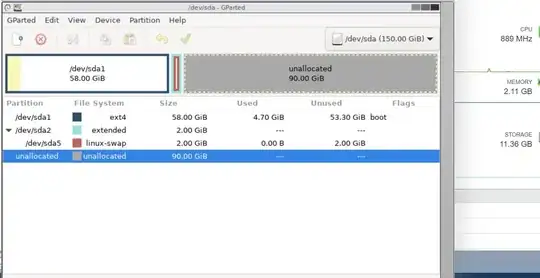 Example of GParted