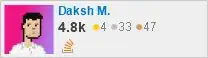 profile for Daksh Miglani on Stack Exchange, a network of free, community-driven Q&A sites