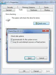 chkdsk on Windows7