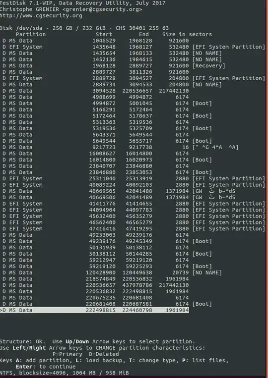 testdisk result