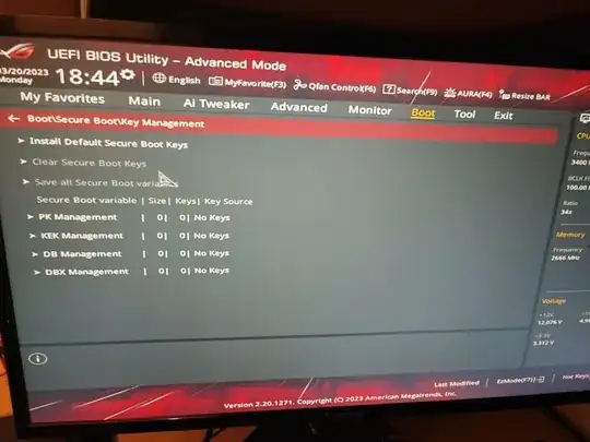 Disable Secure Boot