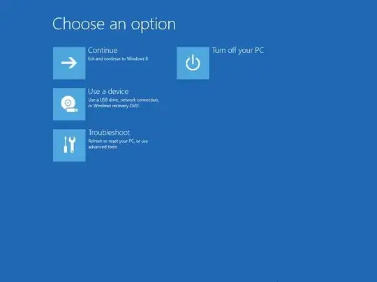 blue screen without death, but recovery and advanced boot options