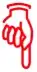 Hand Down Arrow