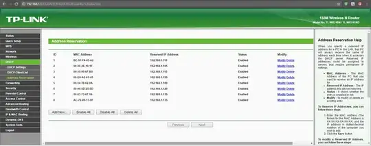 address reservation