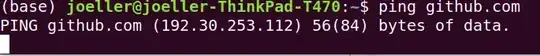 result of ping github.com