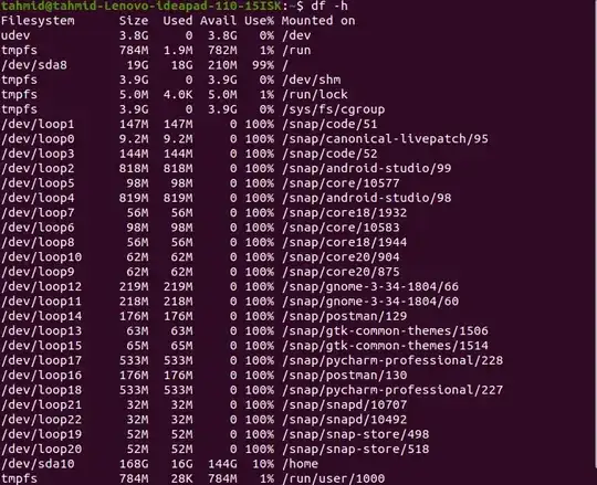 df -h output