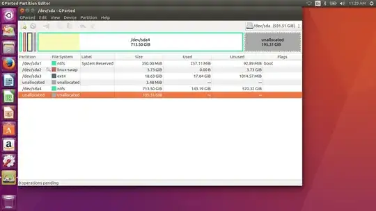 GParted screenshot
