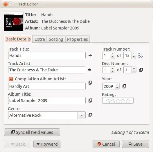 Edit metadata