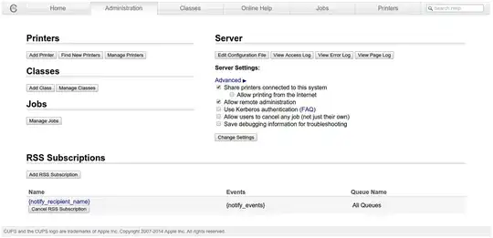 CUPS web interface