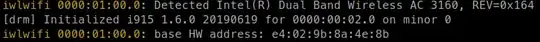 dmesg log