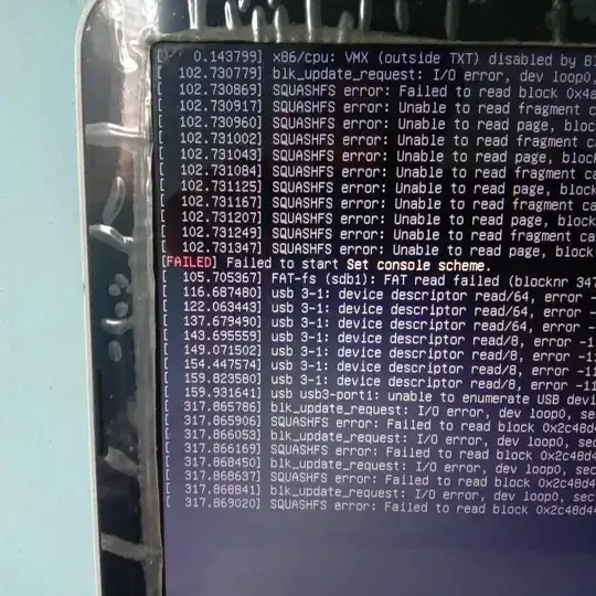 Full error message