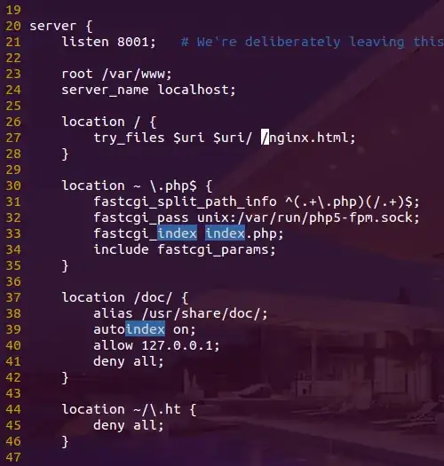 default config file
