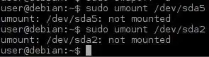 Unmount LVM partitions