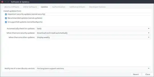 updates screen