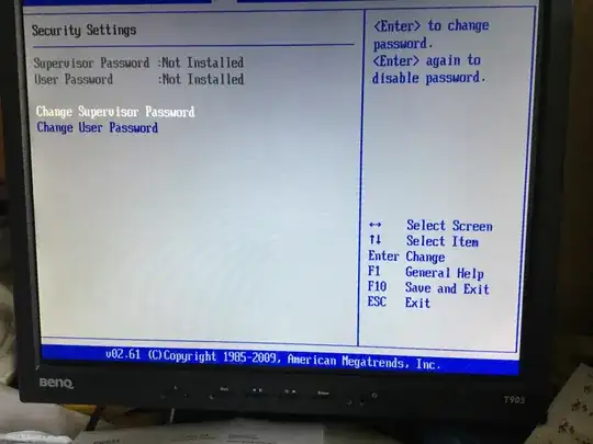security settings