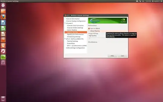 Settings screen