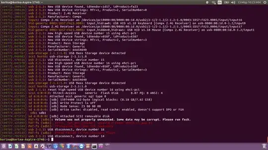 dmesg log