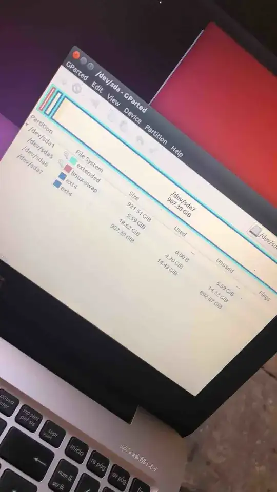 GParted screenshot