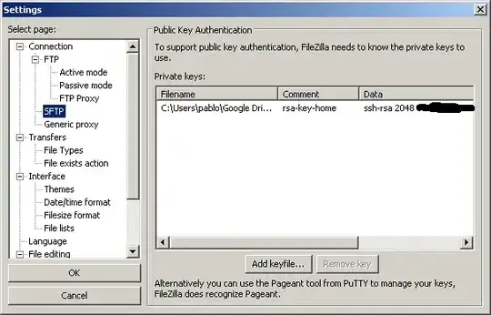 SFTP settings