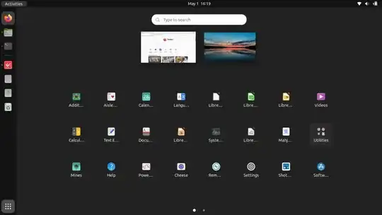 Screenshot of the reduced size