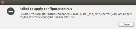 Error screenshot