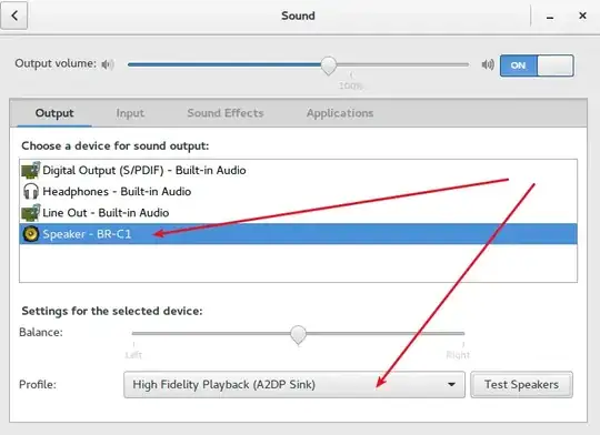 Sound settings