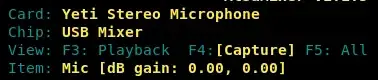 alsamixer dB gain