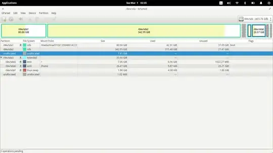 gParted screenshot