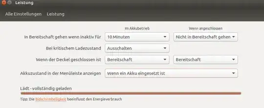 Power settings