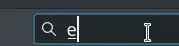 the "underlined e" character displayed after pressing this shortcut