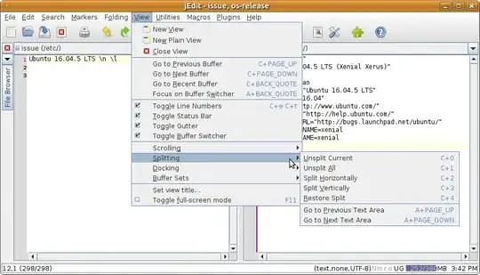 Jedit - Splitting