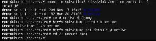 BTRFS config