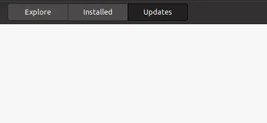 Screenshot of three tabs that read Explore, Installed, Updates