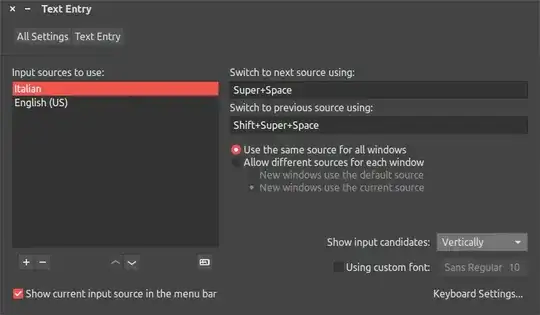 Text Entry window