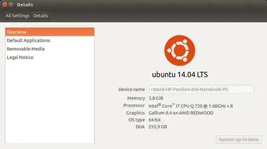 Display of "System Settings → Details"