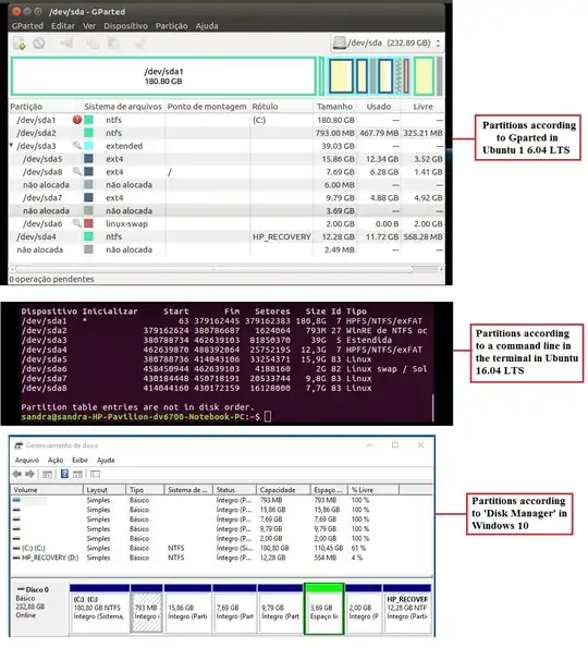 GParted screenshot