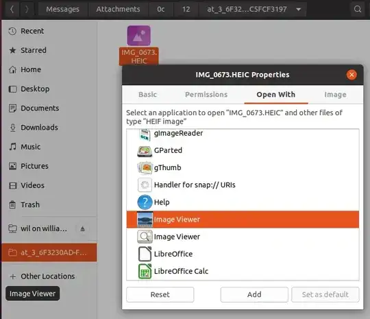 example of setting the HEIF MIME type