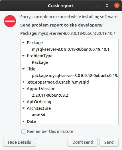 mysql-server crash