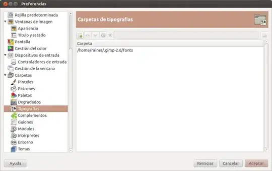 Fonts folders for the GIMP