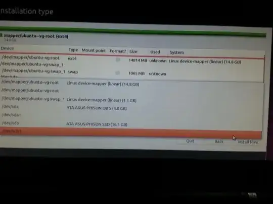 Option from menu