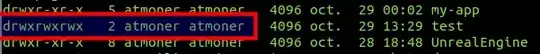 screenshot of terminal with test file highlighted