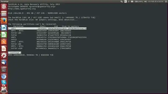 Testdisk Result