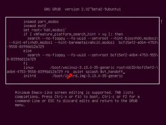 GNU GRUB screen
