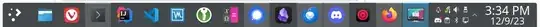 KDE Plasma 5.27.8 taskbar