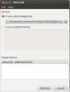 WinUSB screenshot